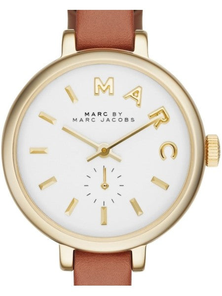  Shop Authentic Marc Jacobs Sally White Dial Brown Leather Strap Watch for Women - MBM1351 - Luxxuri