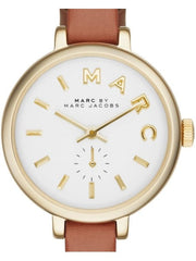  Shop Authentic Marc Jacobs Sally White Dial Brown Leather Strap Watch for Women - MBM1351 - Luxxuri