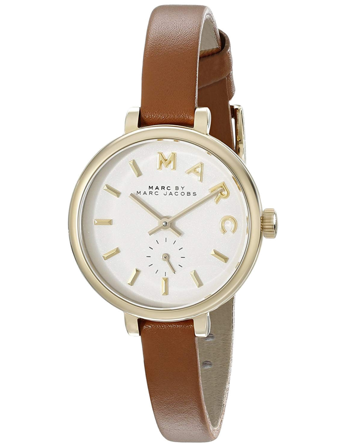  Shop Authentic Marc Jacobs Sally White Dial Brown Leather Strap Watch for Women - MBM1351 - Luxxuri