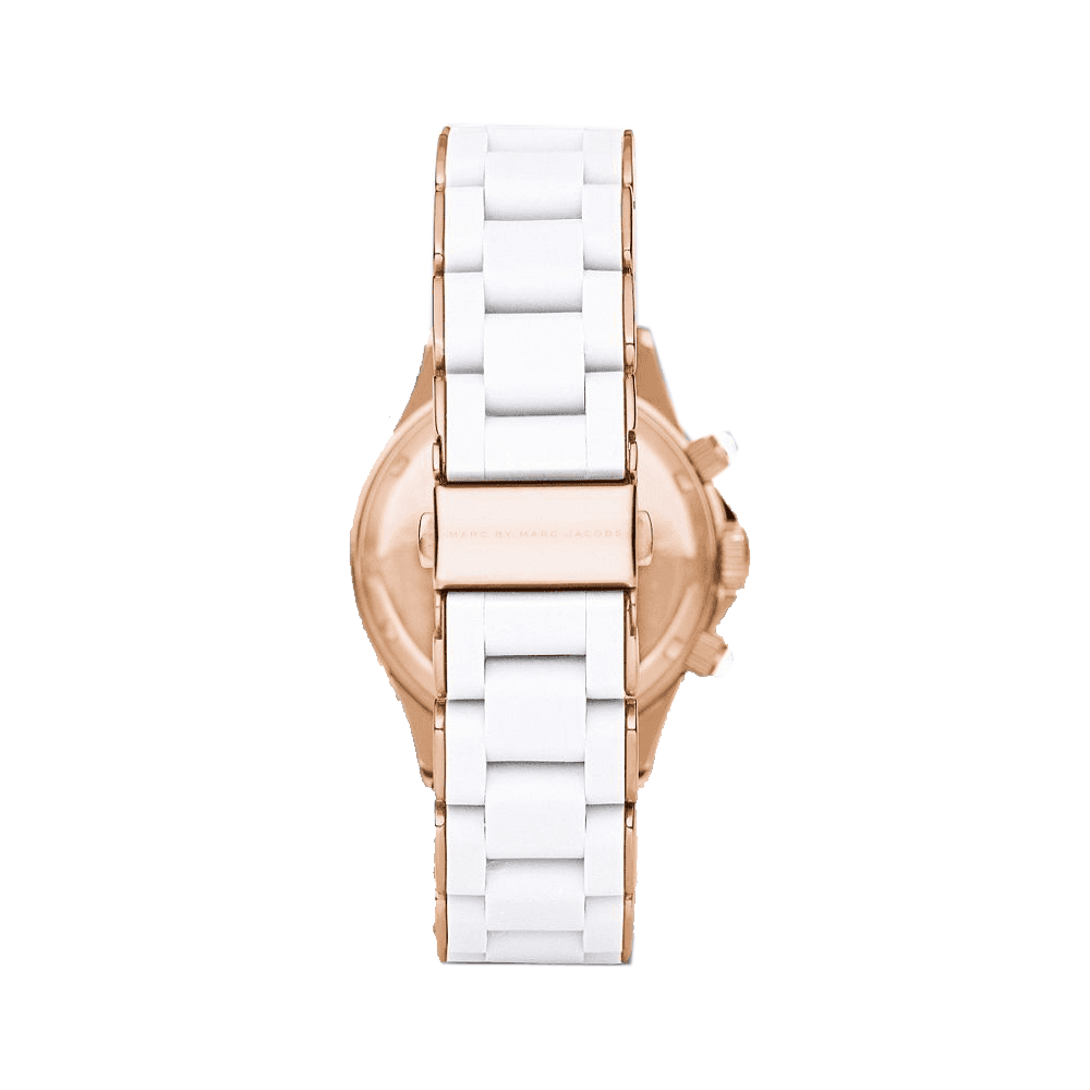  Shop Authentic Marc Jacobs Rock Chronograph White Dial White Silicone Strap Watch for Women - MBM2547 - Luxxuri