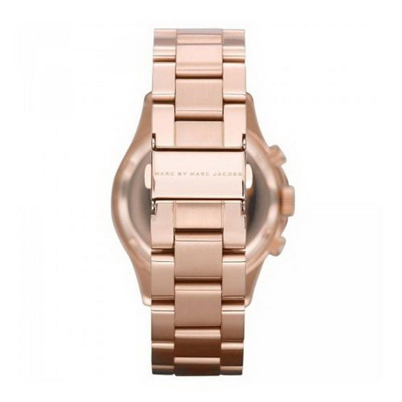  Shop Authentic Marc Jacobs Rock Chronograph Rose Gold Dial Rose Gold Steel Strap Watch for Women - MBM3156 - Luxxuri