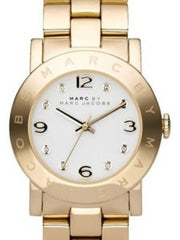  Shop Authentic Marc Jacobs Amy White Dial Gold Steel Strap Watch for Women - MBM3182 - Luxxuri