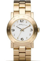  Shop Authentic Marc Jacobs Amy White Dial Gold Steel Strap Watch for Women - MBM3182 - Luxxuri
