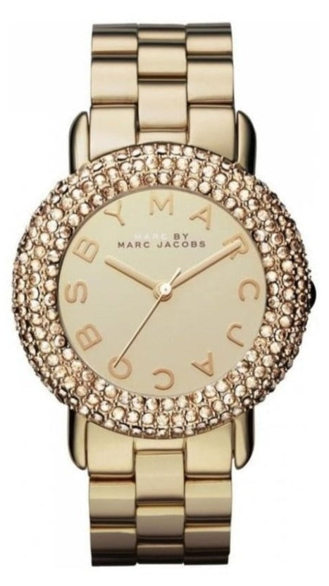  Shop Authentic Marc Jacobs Marci Gold Dial Gold Steel Strap Watch for Women - MBM3191 - Luxxuri