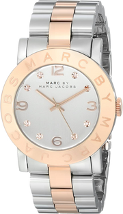  Shop Authentic Marc Jacobs Amy Silver Dial Two Tone Steel Strap Watch for Women - MBM3194 - Luxxuri