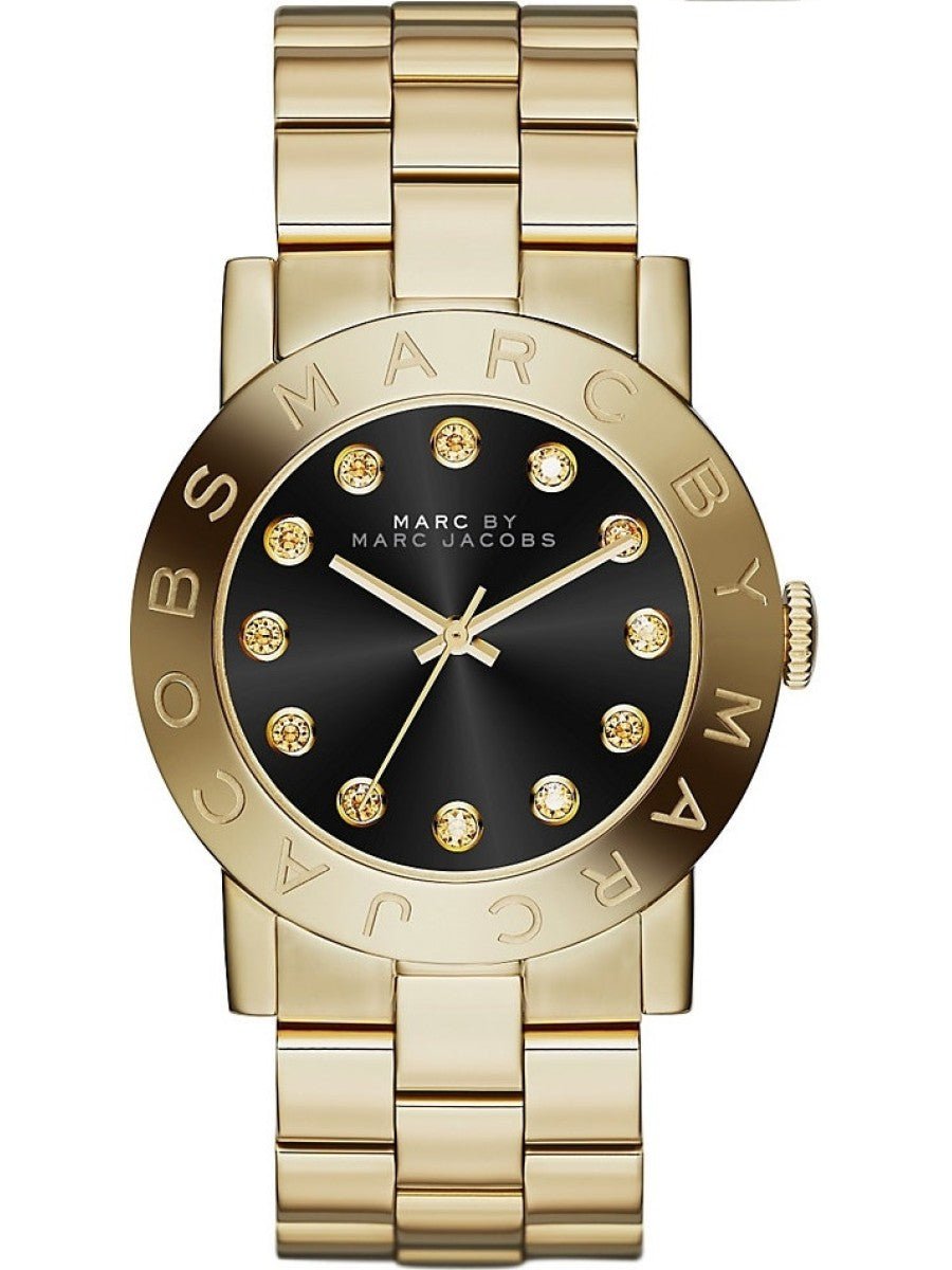  Shop Authentic Marc Jacobs Amy Black Dial Gold Steel Strap Watch for Women - MBM3336 - Luxxuri