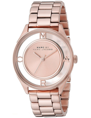  Shop Authentic Marc Jacobs Tether Transparent Rose Gold Dial Rose Gold Steel Strap Watch for Women - MBM3414 - Luxxuri