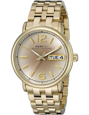  Shop Authentic Marc Jacobs Fergus Gunmetal Grey Dial Gold Steel Strap Watch for Women - MBM3429 - Luxxuri