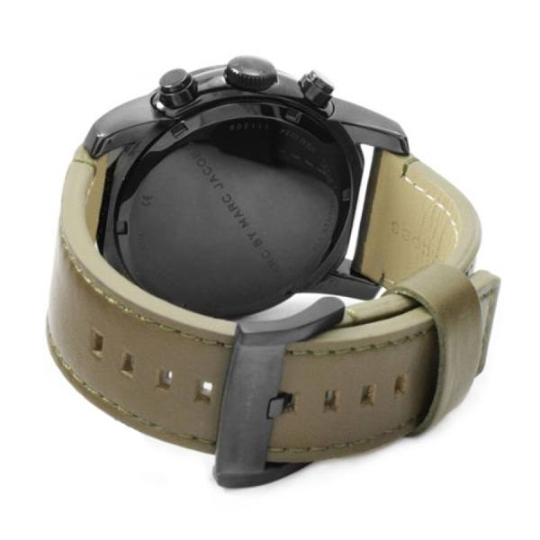  Shop Authentic Marc Jacobs Larry Chronograph Black Dial Grey Leather Strap Watch for Men - MBM5034 - Luxxuri