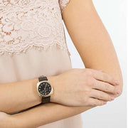  Shop Authentic Marc Jacobs Mandy Black Dial Black Leather Strap Watch for Women - MJ1565 - Luxxuri