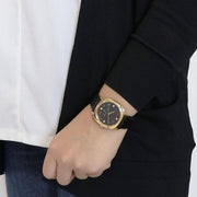  Shop Authentic Marc Jacobs Roxy Black Dial Black Leather Strap Watch for Women - MJ1592 - Luxxuri