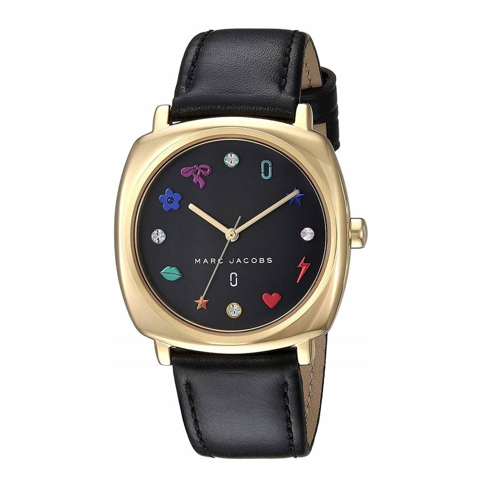  Shop Authentic Marc Jacobs Mandy Black Dial Black Leather Strap Watch for Women - MJ1597 - Luxxuri