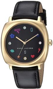  Shop Authentic Marc Jacobs Mandy Black Dial Black Leather Strap Watch for Women - MJ1597 - Luxxuri