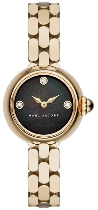  Shop Authentic Marc Jacobs Courtney Mother of Pearl Black Dial Gold Steel Strap Watch for Women - MJ3460 - Luxxuri