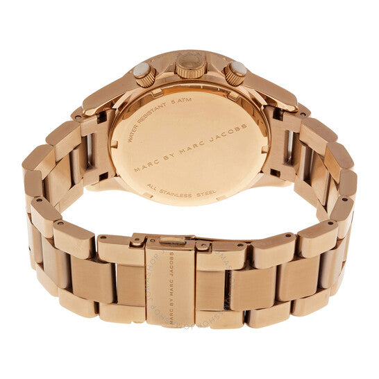  Shop Authentic Marc Jacobs Rock Chronograph Rose Gold Dial Rose Gold Steel Strap Watch for Women - MBM3156 - Luxxuri