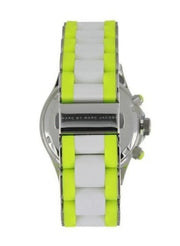  Shop Authentic Marc Jacobs Rock Chronograph White Dial White & Green Silicone Strap Watch for Women - MBM2592 - Luxxuri