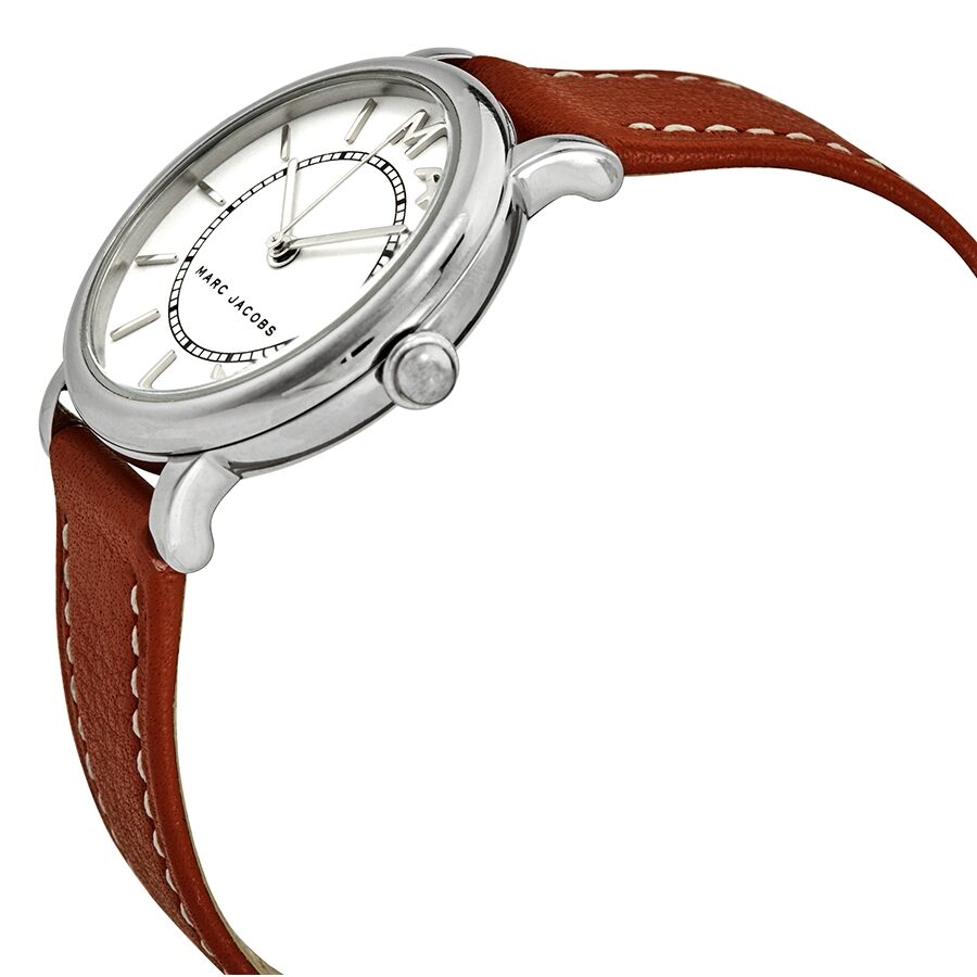  Shop Authentic Marc Jacobs Roxy White Dial Brown Leather Strap Watch for Women - MJ1571 - Luxxuri