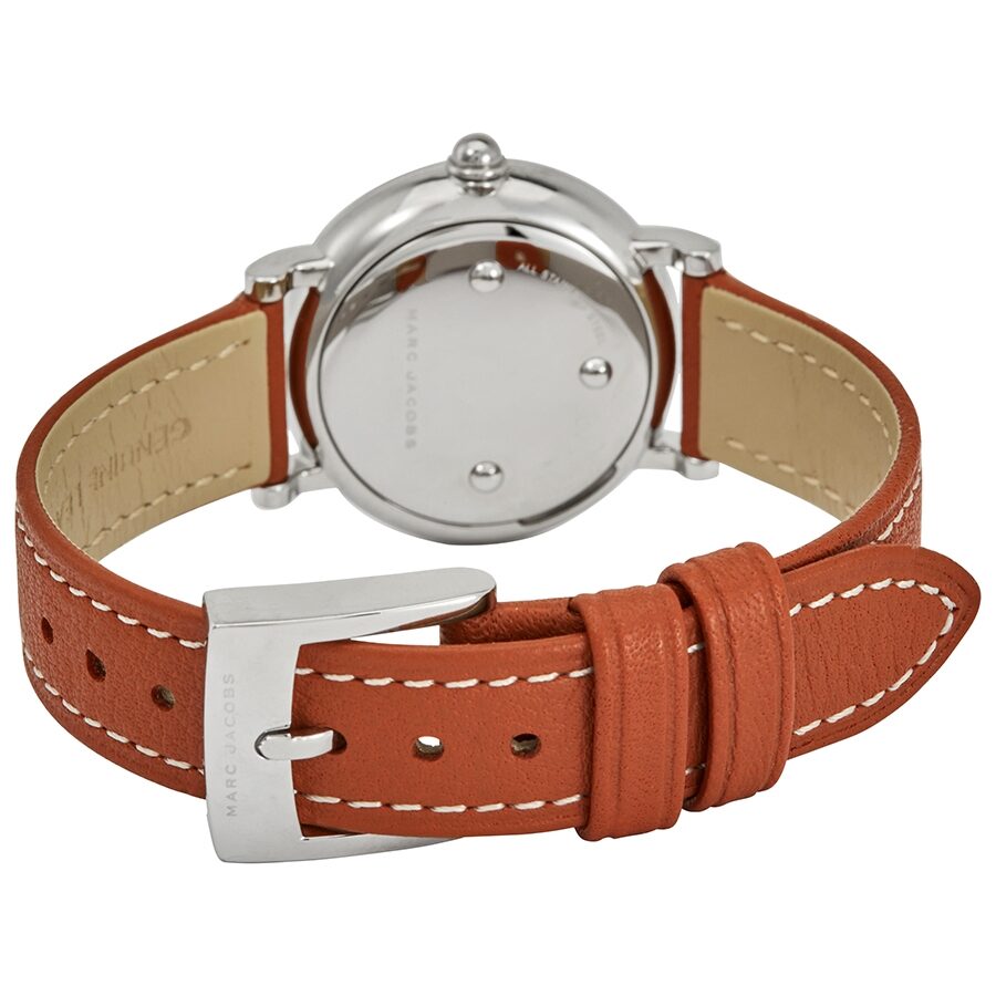  Shop Authentic Marc Jacobs Roxy Silver Dial Brown Leather Strap Watch for Women - MJ1572 - Luxxuri