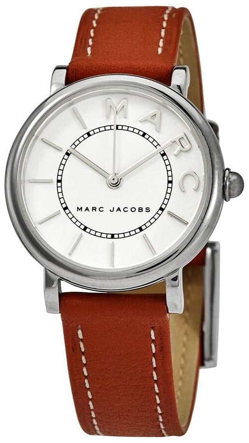  Shop Authentic Marc Jacobs Roxy Silver Dial Brown Leather Strap Watch for Women - MJ1572 - Luxxuri