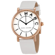  Shop Authentic Marc Jacobs Roxy White Dial White Leather Strap Watch for Women - MJ1561 - Luxxuri