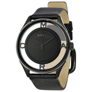  Shop Authentic Marc Jacobs Tether Transparent Black Dial Black Leather Strap Watch for Women - MBM1379 - Luxxuri