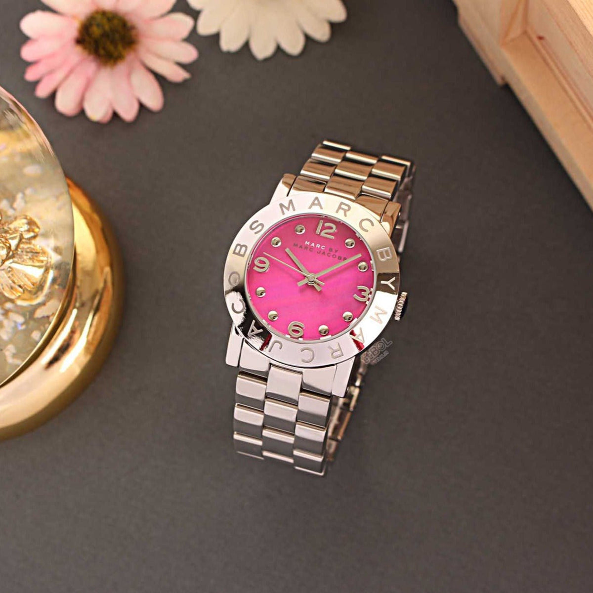  Shop Authentic Marc Jacobs Amy Pink Dial Rose Gold Steel Strap Dial Watch for Women - MBM8625 - Luxxuri