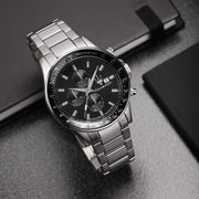  Shop Authentic Maserati SFIDA Chronograph Black Dial Silver Steel Strap Watch For Men - R8873640015 - Luxxuri