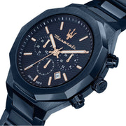  Shop Authentic Maserati Stile Chronograph Blue Dial Blue Steel Strap Watch For Men - R8873642008 - Luxxuri