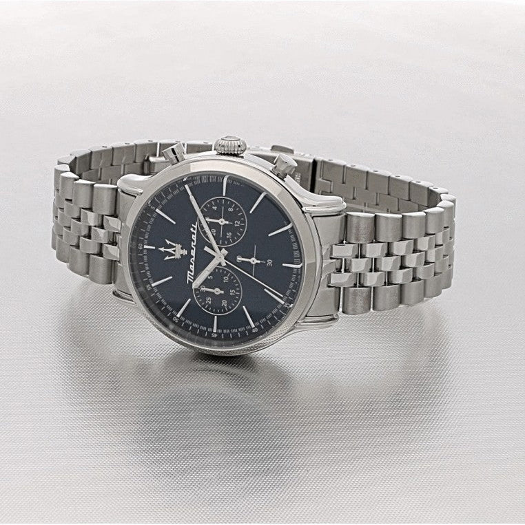  Shop Authentic Maserati Epoca Chronograph Blue Dial Silver Steel Strap Watch For Men - R8873618024 - Luxxuri