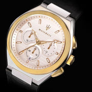  Shop Authentic Maserati Triconic Chronograph White Dial Black Leather Strap Watch For Men - R8871639004 - Luxxuri