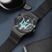  Shop Authentic Maserati Potenza Aqua Edition Black Dial Black Mesh Bracelet Watch For Men - R8853144002 - Luxxuri