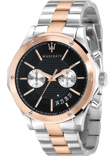  Shop Authentic Maserati Circuito Chronograph Black Dial Two Tone Steel Strap Watch For Men - R8873627004 - Luxxuri