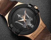 Shop Authentic Maserati Potenza Classic Black Dial Rose Gold Mesh Bracelet Watch For Men - R8853108009 - Luxxuri