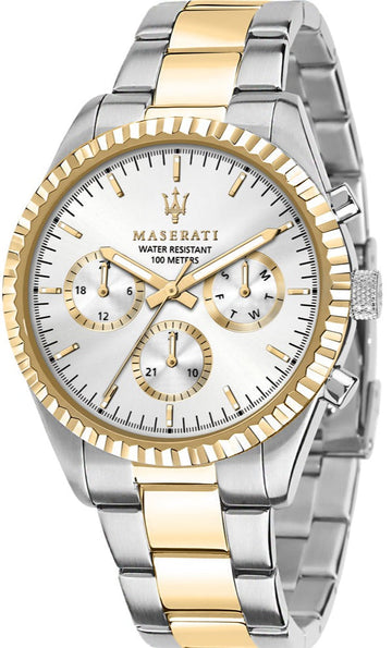  Shop Authentic Maserati Competizione Chronograph Quartz Silver Dial Watch For Men - R8853100021 - Luxxuri