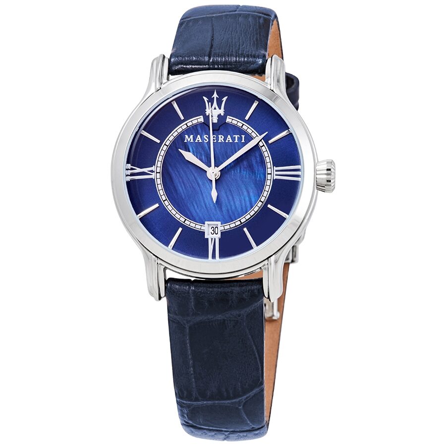  Shop Authentic Maserati Epoca Blue Dial Blue Leather Strap Watch For Women - R8851118502 - Luxxuri