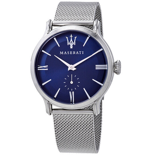  Shop Authentic Maserati Epoca Blue Dial Silver Mesh Bracelet Watch For Men - R8853118006 - Luxxuri