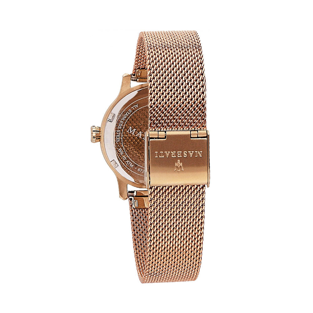  Shop Authentic Maserati Epoca Blue Dial Rose Gold Mesh Strap Watch For Women - R8853118503 - Luxxuri
