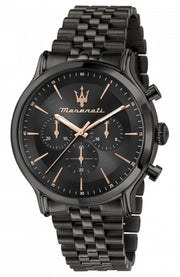  Shop Authentic Maserati Epoca Limited Edition Chronograph Black Dial Black Steel Strap Watch For Men - R8873618019 - Luxxuri