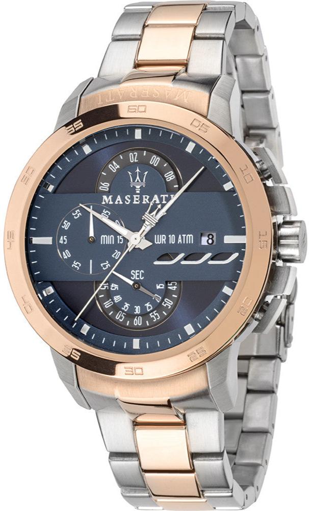  Shop Authentic Maserati Ingegno Chronograph Blue Dial Two Tone Steel Strap Watch for Men - R8873619002 - Luxxuri