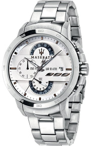  Shop Authentic Maserati Ingegno Chronograph White Dial Silver Steel Strap Watch For Men - R8873619004 - Luxxuri