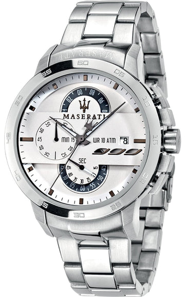  Shop Authentic Maserati Ingegno Chronograph White Dial Silver Steel Strap Watch For Men - R8873619004 - Luxxuri