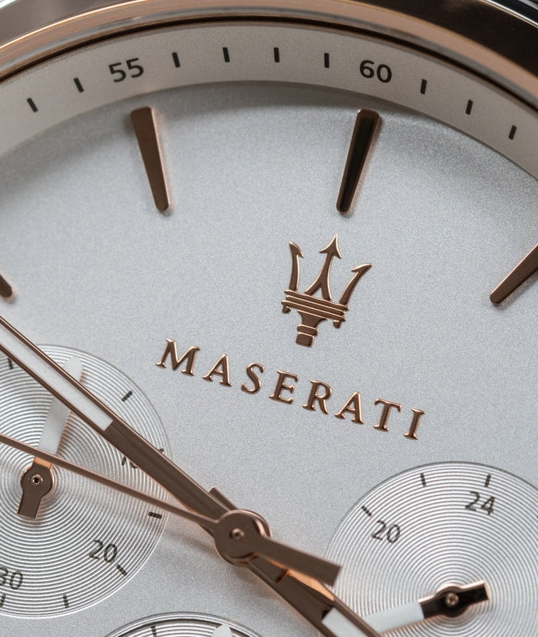  Shop Authentic Maserati Epoca White Dial Chronograph Silver Mesh Bracelet Watch For Men - R8873618009 - Luxxuri