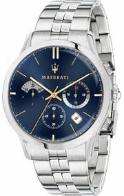  Shop Authentic Maserati Ricordo Chronograph Blue Dial Silver Steel Strap Watch For Men - R8873633001 - Luxxuri