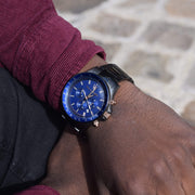  Shop Authentic Maserati SFIDA Chronograph Blue Dial Grey Steel Strap Watch For Men - R8873640001 - Luxxuri