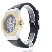  Shop Authentic Maserati Potenza Automatic Skeleton Dial Black Leather Strap Watch For Men - R8821108011 - Luxxuri
