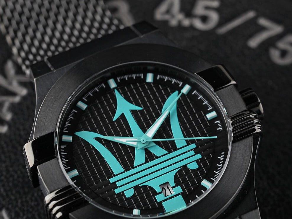  Shop Authentic Maserati Potenza Aqua Edition Black Dial Black Mesh Strap Watch For Men - R8853144002 - Luxxuri