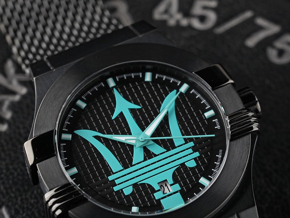  Shop Authentic Maserati Potenza Aqua Edition Black Dial Black Mesh Bracelet Watch For Men - R8853144002 - Luxxuri