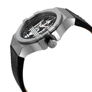  Shop Authentic Maserati Potenza Automatic Black Dial Black Leather Strap Watch For Men - R8821108001 - Luxxuri