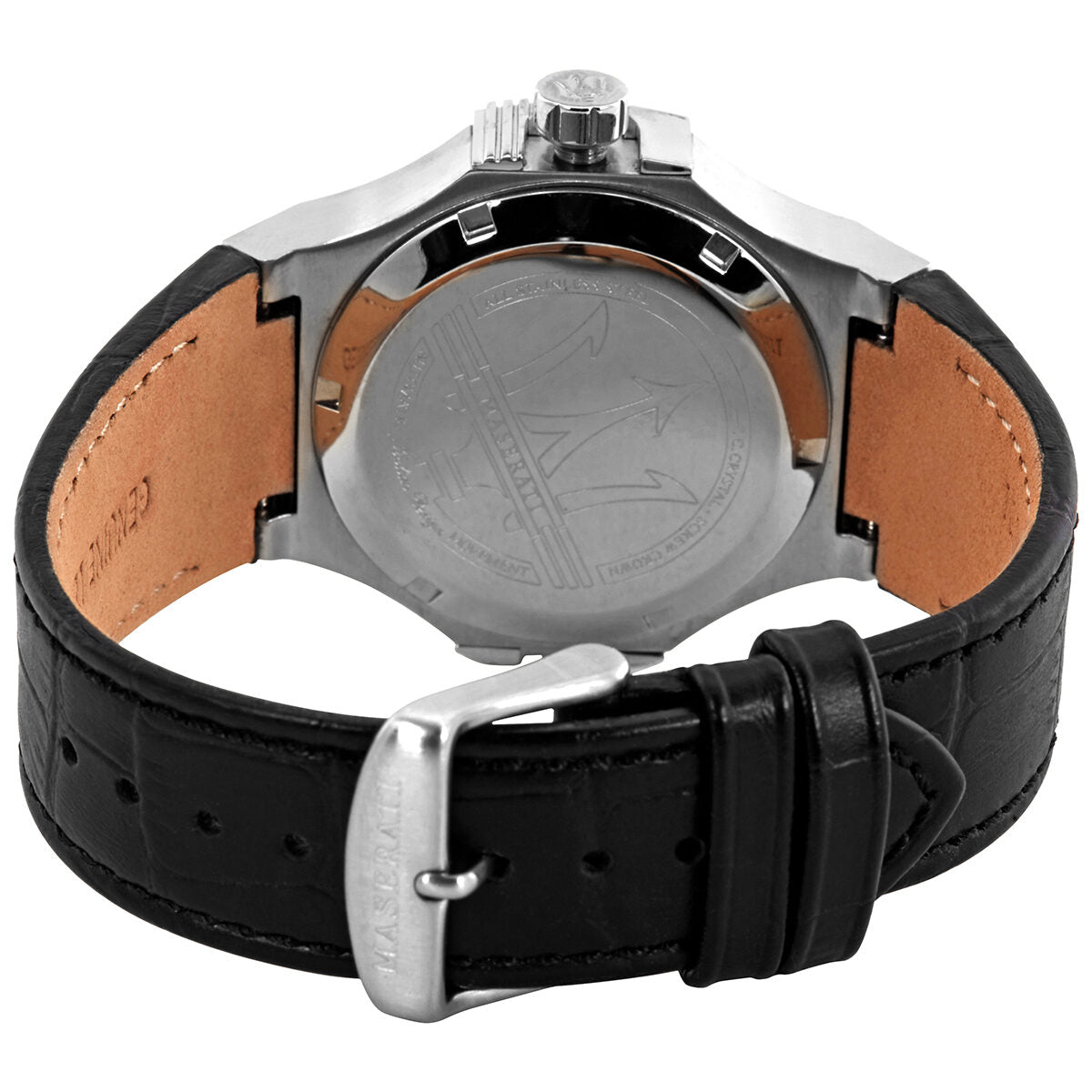  Shop Authentic Maserati Potenza Automatic Black Dial Black Leather Strap Watch For Men - R8821108038 - Luxxuri