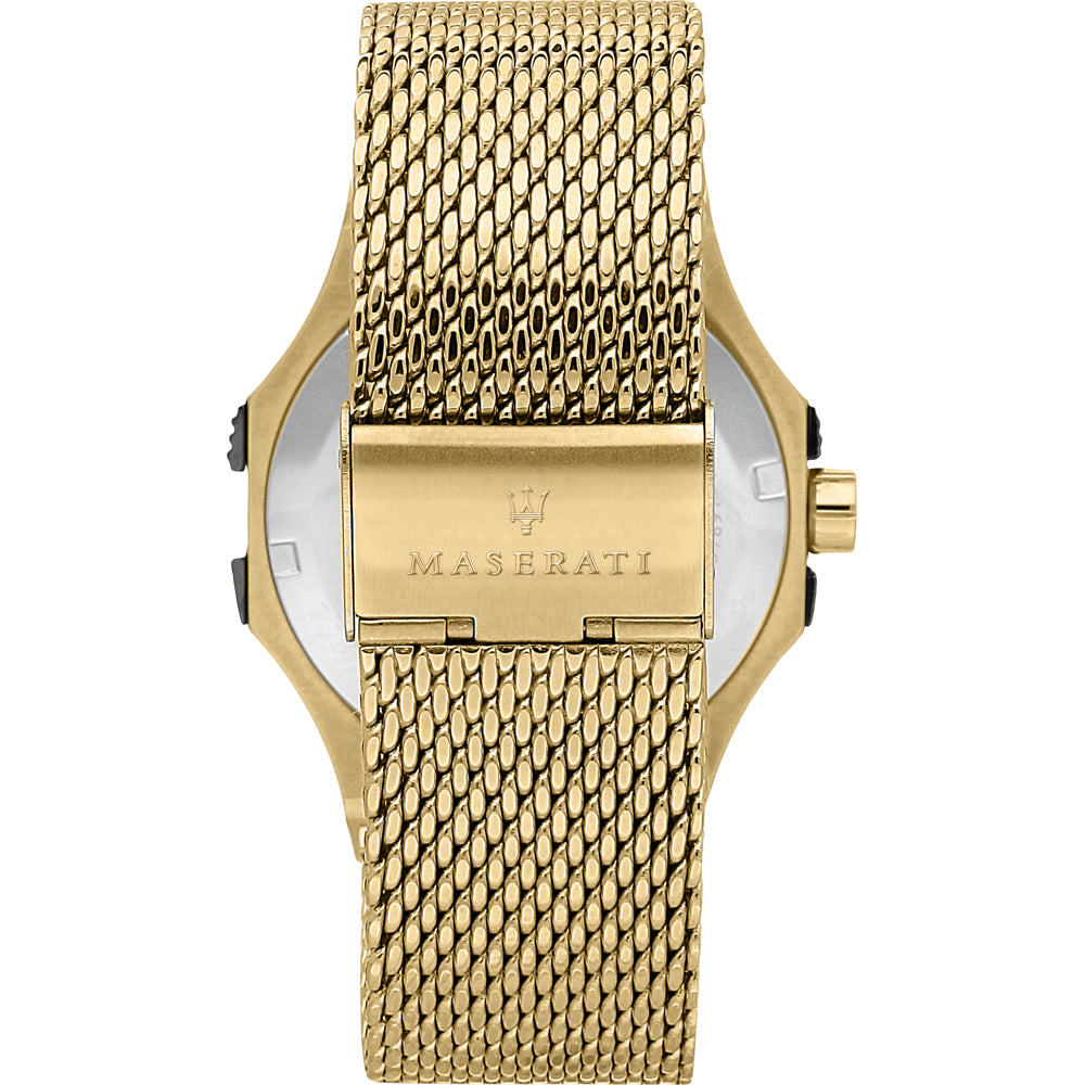  Shop Authentic Maserati Potenza Quartz Black Dial Gold Mesh Bracelet Watch For Men - R8853108006 - Luxxuri